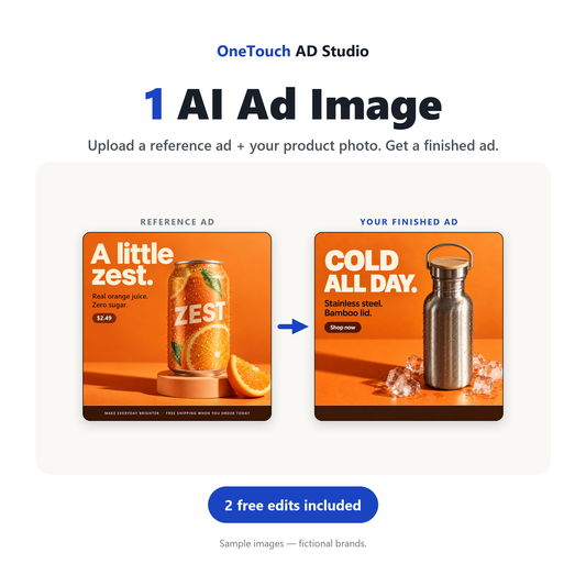 1 AI Ad Image Made from Your Product Photo